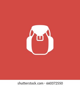 backpack icon. sign design. red background