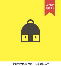 backpack. backpack icon. sign design. yellow background. Vector EPS 10