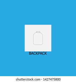 backpack icon sign signifier vector