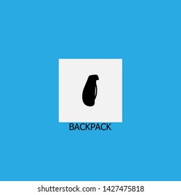 backpack icon sign signifier vector