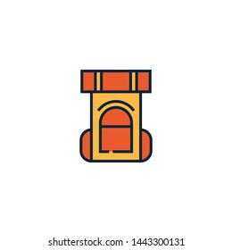 backpack icon sign signifier vector