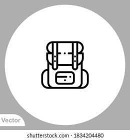 Backpack icon sign vector,Symbol, logo illustration for web and mobile