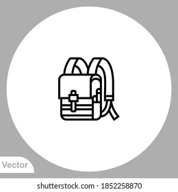 Backpack icon sign vector,Symbol, logo illustration for web and mobile