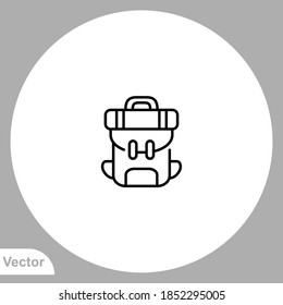 Backpack icon sign vector,Symbol, logo illustration for web and mobile