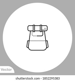 Vector de signo de icono de mochila,Símbolo, ilustración de logotipo para web y móvil