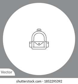 Backpack icon sign vector,Symbol, logo illustration for web and mobile