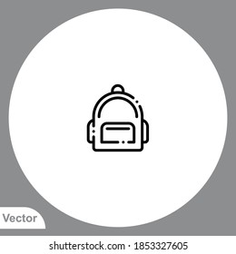 Backpack icon sign vector,Symbol, logo illustration for web and mobile