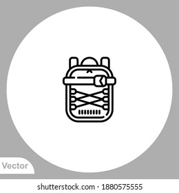 Backpack icon sign vector,Symbol, logo illustration for web and mobile