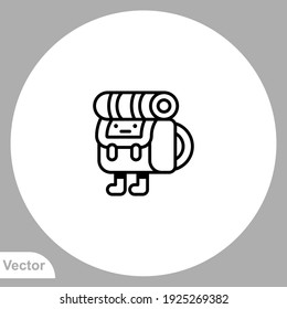 Backpack icon sign vector,Symbol, logo illustration for web and mobile