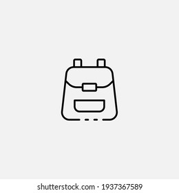Vector de signo de icono de mochila,Símbolo, ilustración de logotipo para web y móvil