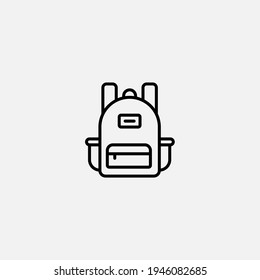 Backpack icon sign vector,Symbol, logo illustration for web and mobile