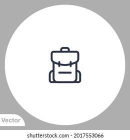 Backpack icon sign vector,Symbol, logo illustration for web and mobile