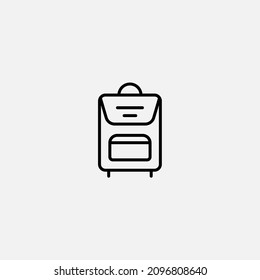 Vector de signo de icono de mochila,Símbolo, ilustración de logotipo para web y móvil