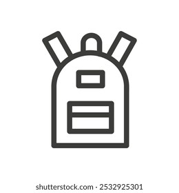 Backpack icon Simple outline vector logo