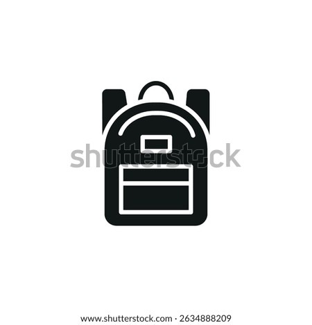 Backpack icon. Simple backpack icon for social media, app and web design. Vector illustration.