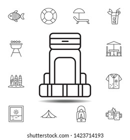 backpack icon. Simple thin line, outline vector element of summer icons set for UI and UX, website or mobile application