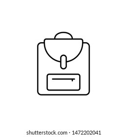 Backpack icon. Simple thin line, outline vector of autumn icons for ui and ux, website or mobile application