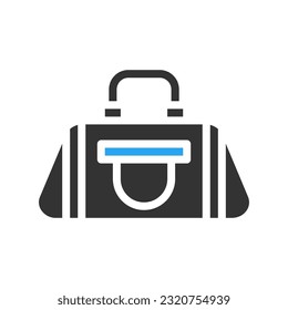 Backpack icon solid blue black colour sport illustration vector element and symbol perfect.