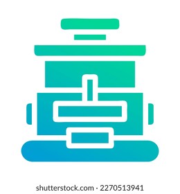 backpack icon solid gradient green blue style military illustration vector army element and symbol perfect. Icon sign from modern collection for web.