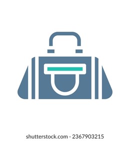 Backpack icon solid green light grey sport illustration vector element and symbol perfect.