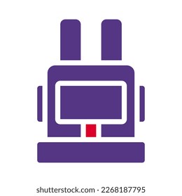 backpack icon solid red purple style military illustration vector army element and symbol perfect. Icon sign from modern collection for web.