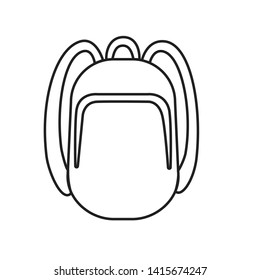 Backpack icon stroke symbol design vector illustration, outline for web site design EPS 10