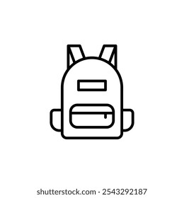Rucksack-Symbol-Sammlung auf weißem Hintergrund.