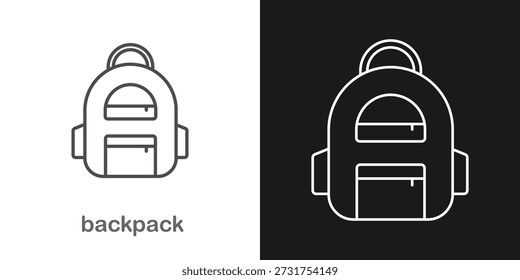 Backpack icon. symbol for mobile concept and web design. vector illustration