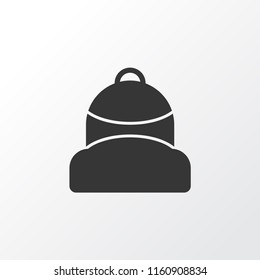 Backpack icon symbol. Premium quality isolated schoolbag element in trendy style.
