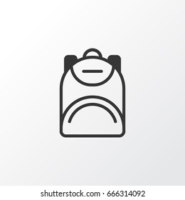 Backpack Icon Symbol. Premium Quality Isolated Haversack Element In Trendy Style.