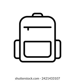 backpack icon symbol vector template