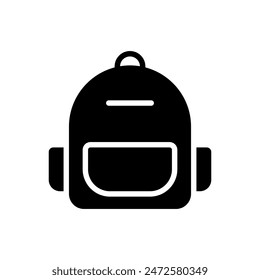 Plantilla de Vector de icono de mochila