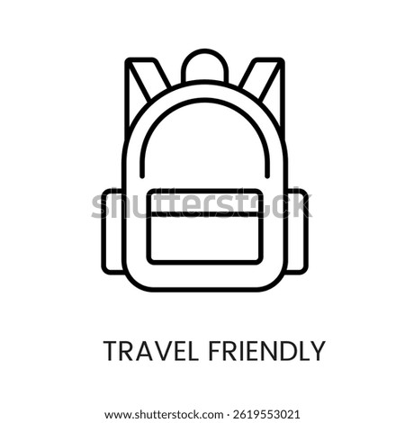 Backpack icon symbolizing travel friendly pillows ideal for portable sleep products comfort on the go and e commerce use line icon in vector with editable stroke.