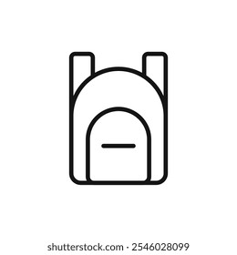 Backpack icon Thin line art isolated