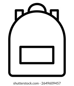 Backpack icon in thin line. Line and glyph school bag icon. Backpack vector
