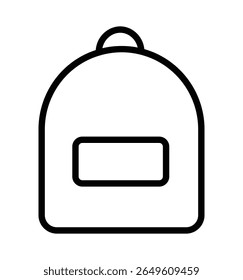 Backpack icon in thin line. Line and glyph school bag icon. Backpack vector
