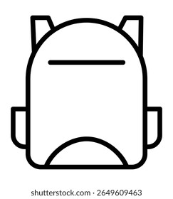 Backpack icon in thin line. Line and glyph school bag icon. Backpack vector
