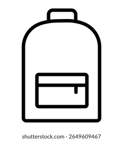Backpack icon in thin line. Line and glyph school bag icon. Backpack vector
