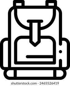 backpack icon. Thin Linear Style Design Isolated On White Background