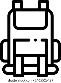 backpack icon. Thin Linear Style Design Isolated On White Background