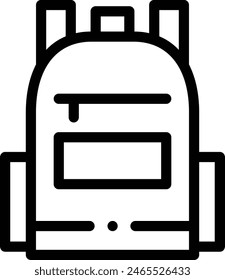 backpack icon. Thin Linear Style Design Isolated On White Background
