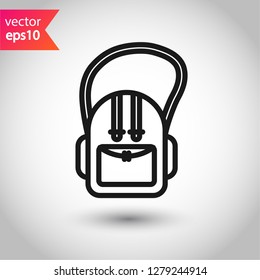 Backpack icon. Tourist bag vector sign. EPS 10 flat symbol. Bag line icon. Backpack icon. Tourist bag vector sign. EPS 10 flat symbol. Bag line icon.