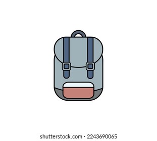 backpack icon travel bag flat icon