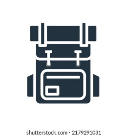 Backpack icon in trendy flat style isolated on white background. school backpack symbol for web and mobile apps.