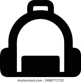 Backpack icon in trendy outline style design.