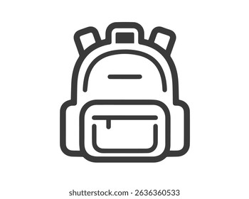Backpack icon in trendy outline style design. Vector graphic illustration. Backpack icon for website design, logo, app, and ui. .EPS 10	
