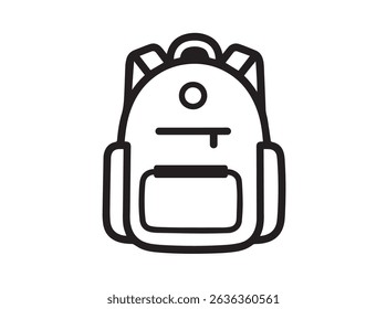 Backpack icon in trendy outline style design. Vector graphic illustration. Backpack icon for website design, logo, app, and ui. .EPS 10	
