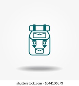 Backpack icon vector