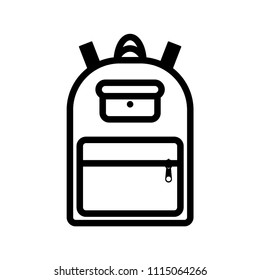 Backpack icon vector