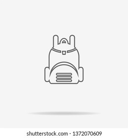 Backpack icon. Vector concept illustration for design.